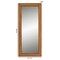 Baxton Studio Rowanne Mid-Century Modern Walnut Brown Rubberwood and Rattan Frame Wall Mirror 244-13653-ZORO - alternate 3